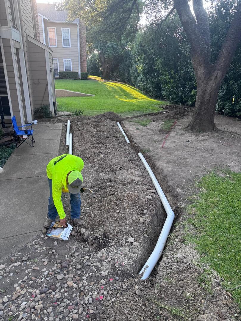 backyard french drain solution