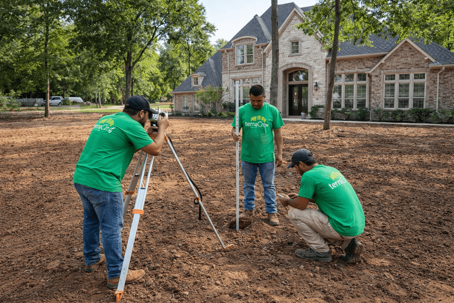 Residential lawn sod installation design