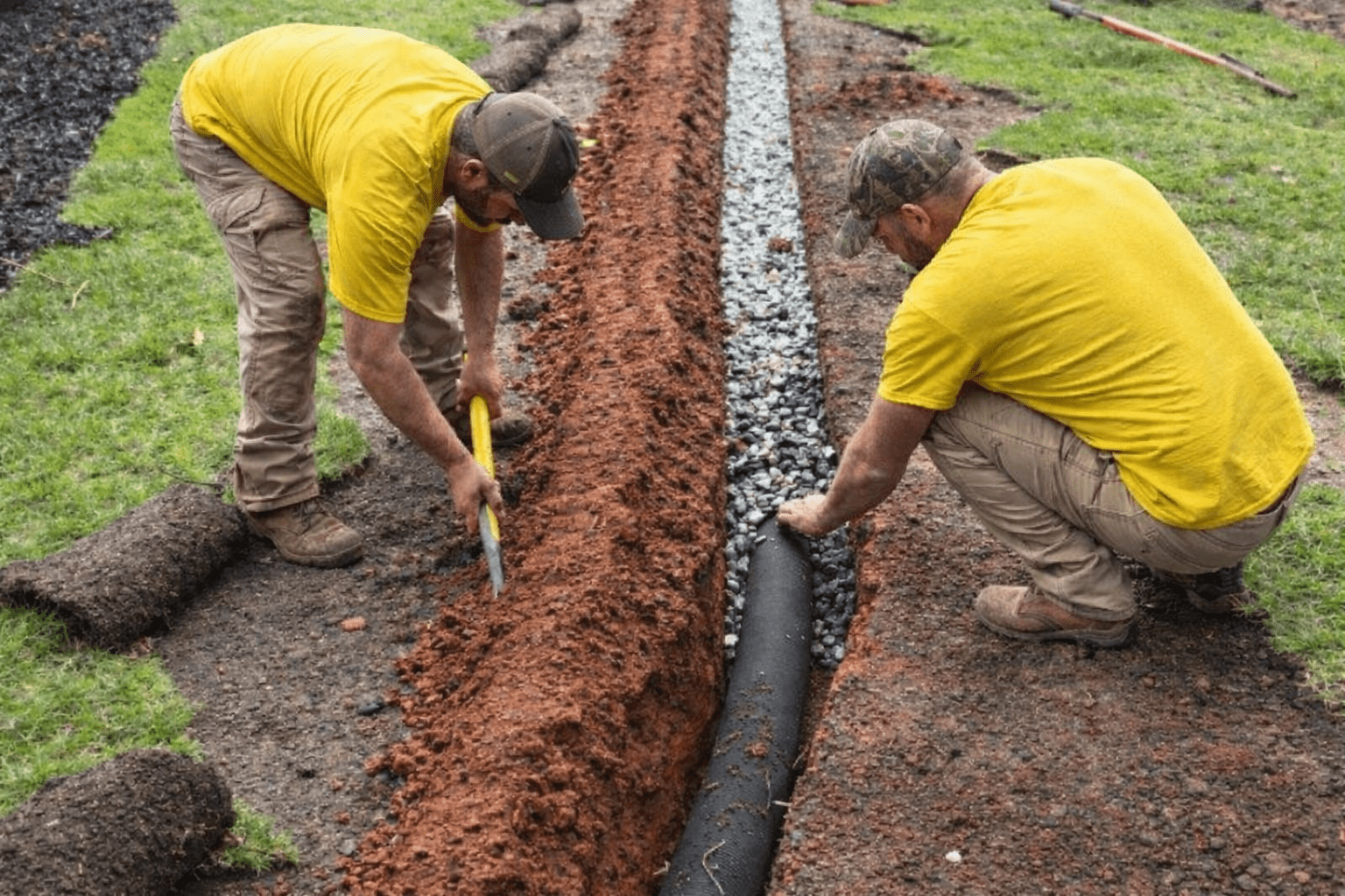 residential drainage system installation