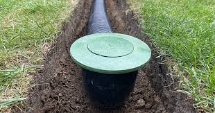 yard drainage installation project