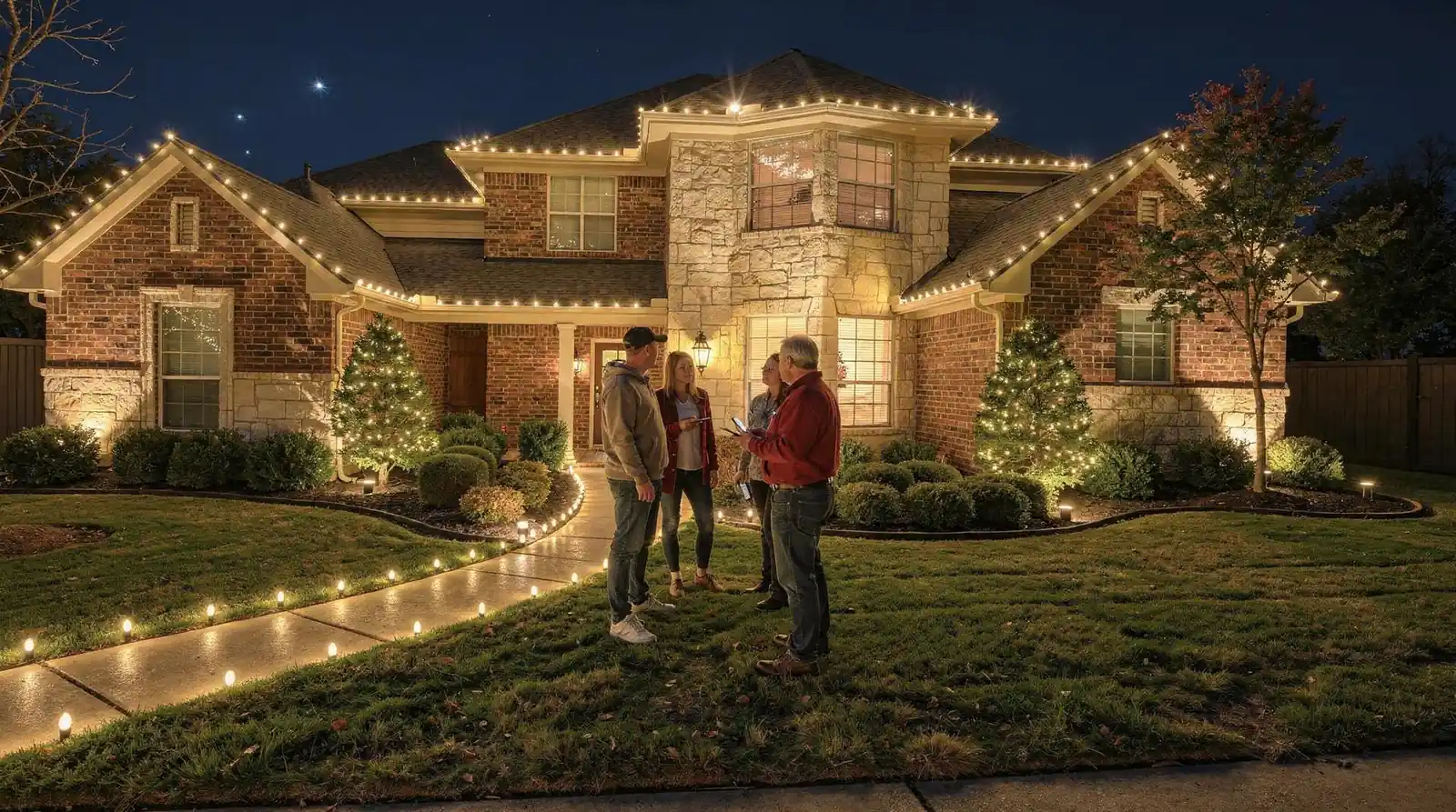 New customers starting their first residential holiday lighting project can request a quote to begin