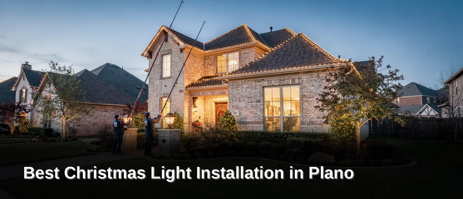 Ladder-free installation solves a real safety concern for homeowners chasing steep rooflines in freezing December