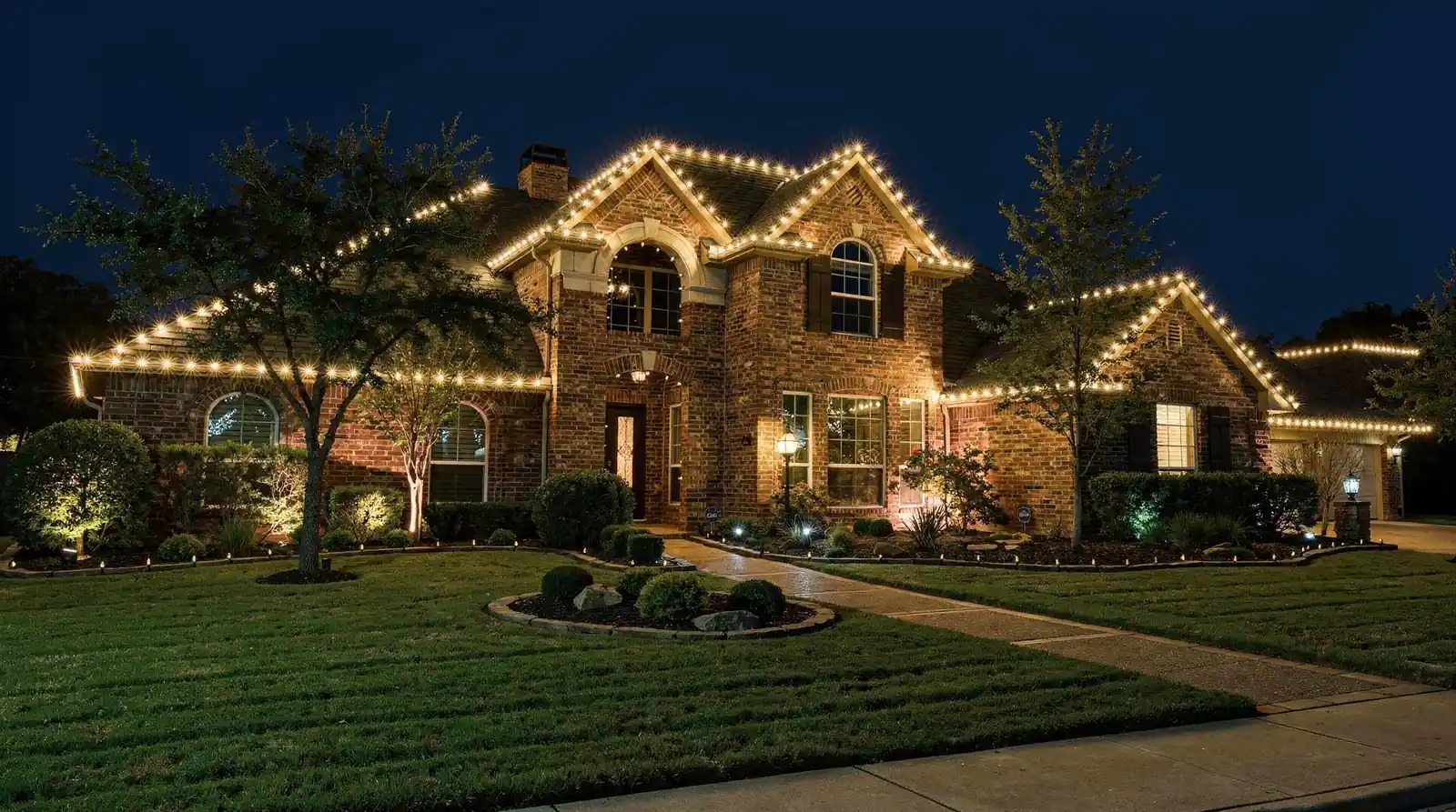 Precision separates a polished display from a tangle of retail strands. Every roofline stays even